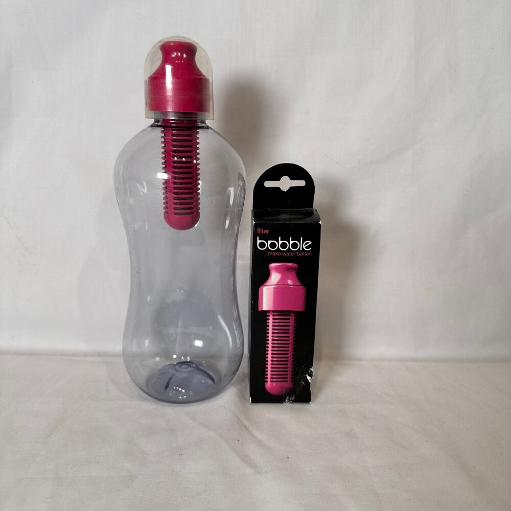 Bopple Water Bottle Used Refill New Pink BPA Free